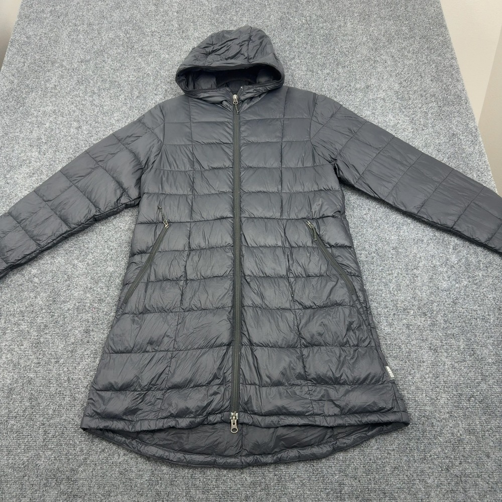 REI Co op Down Jacket Women M Black Nylon Hooded Puffer Parka Gorpcore Outdoor